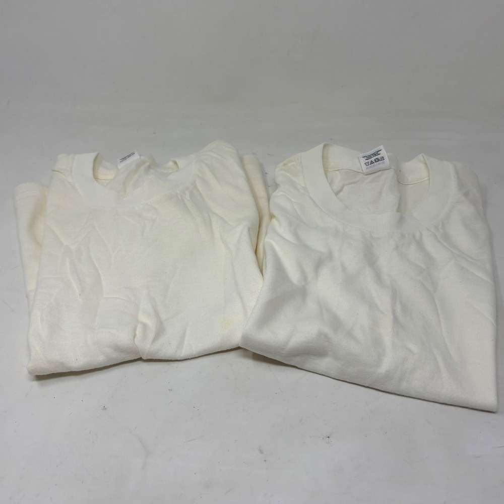 Jockey Boys White Crewneck Undershirts 2 Pack Size M 10-12 Cotton Short Sleeve